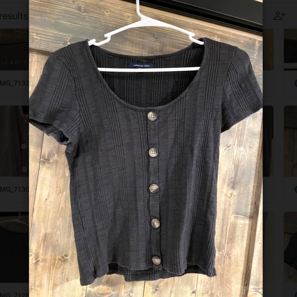 Dark Gray American Eagle Top